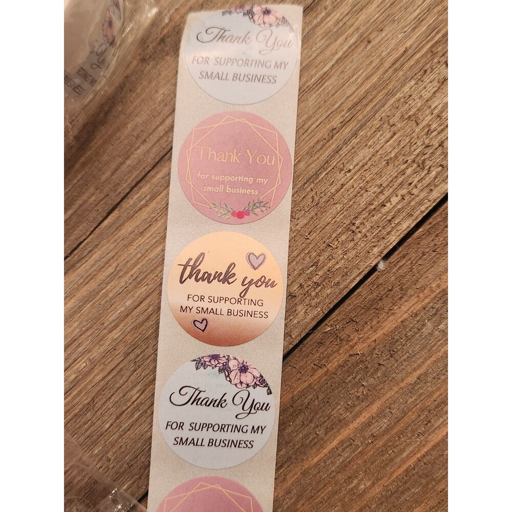3-Pack 500 Thank You for Supporting My Small Business Sticker 1 Inch Labels 1500